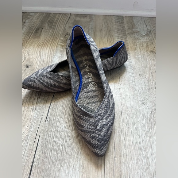 Rothy's Shoes - ROTHY'S The Point Retired Zebra Print Flats Slip on Shoes Womens Size 7